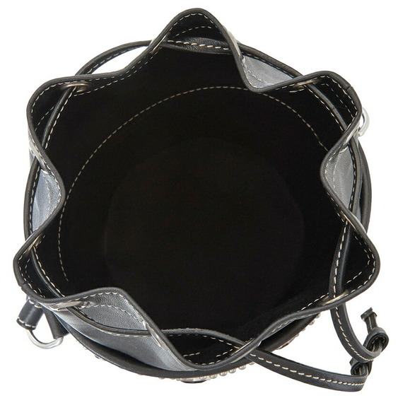 Saint Laurent Bahia Embellished Leather Bucket Bag Black - Picture 6 of 10